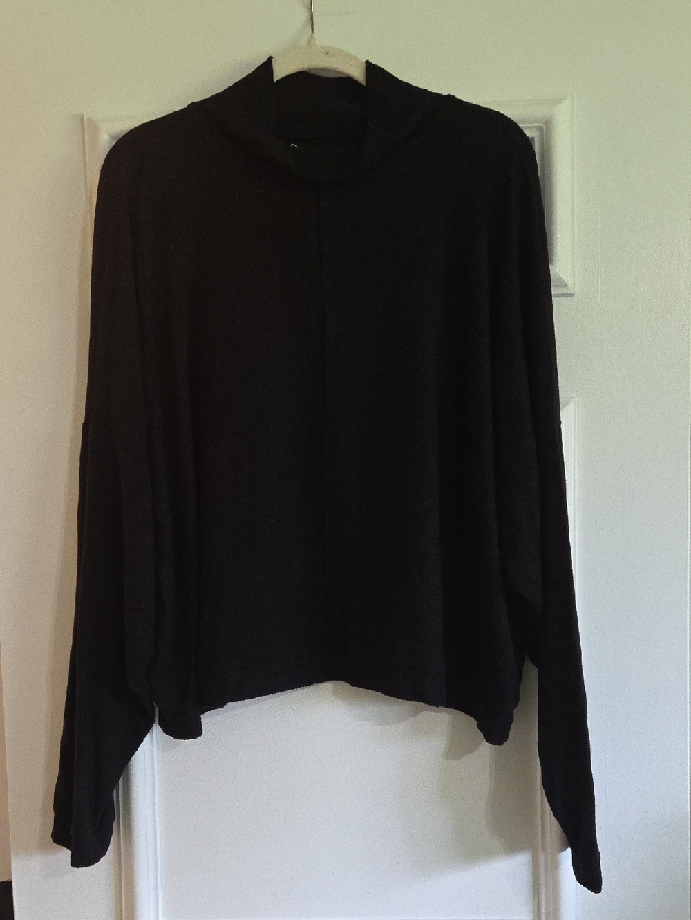 Lucky Brand Lightweight Black Mock Neck Knit Sweater Women's XL